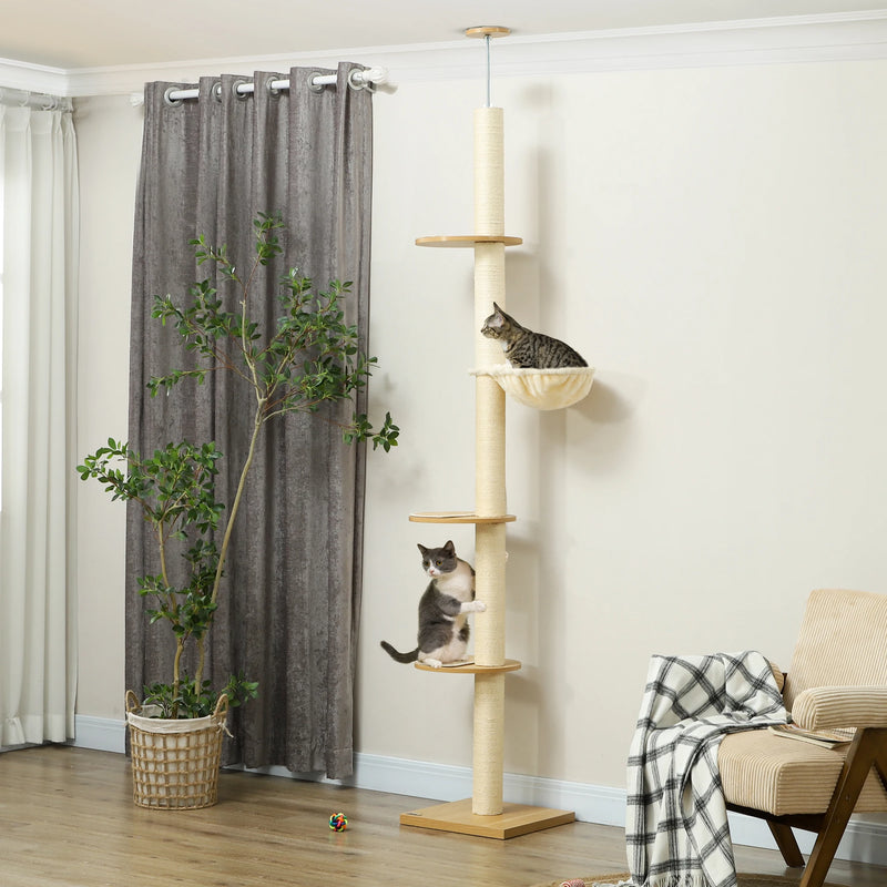 Arbre à chat sol-plafond en sisal – vue 2