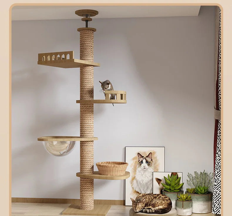 Arbre à chat sol-plafond réglable – modèle 4