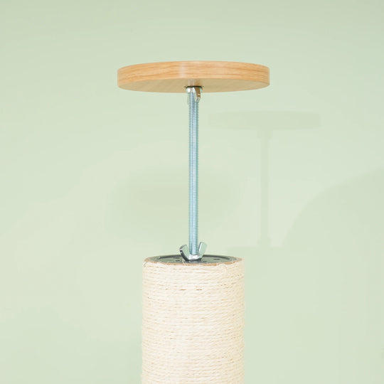 Arbre à chat d'escalade sol-plafond en sisal, plateaux ronds et hamac, 230 à 250 cm, photo 2