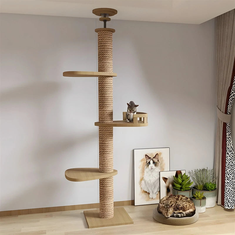 Arbre à chat sol-plafond réglable – modèle 1