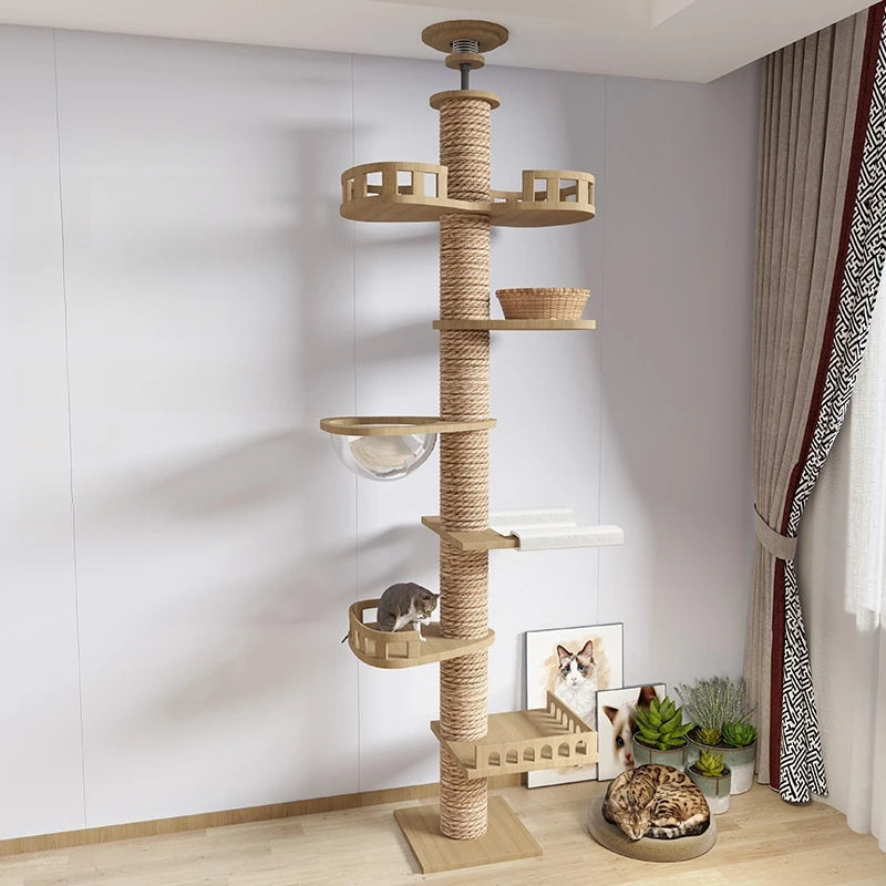 Arbre à chat sol-plafond réglable – modèle 5