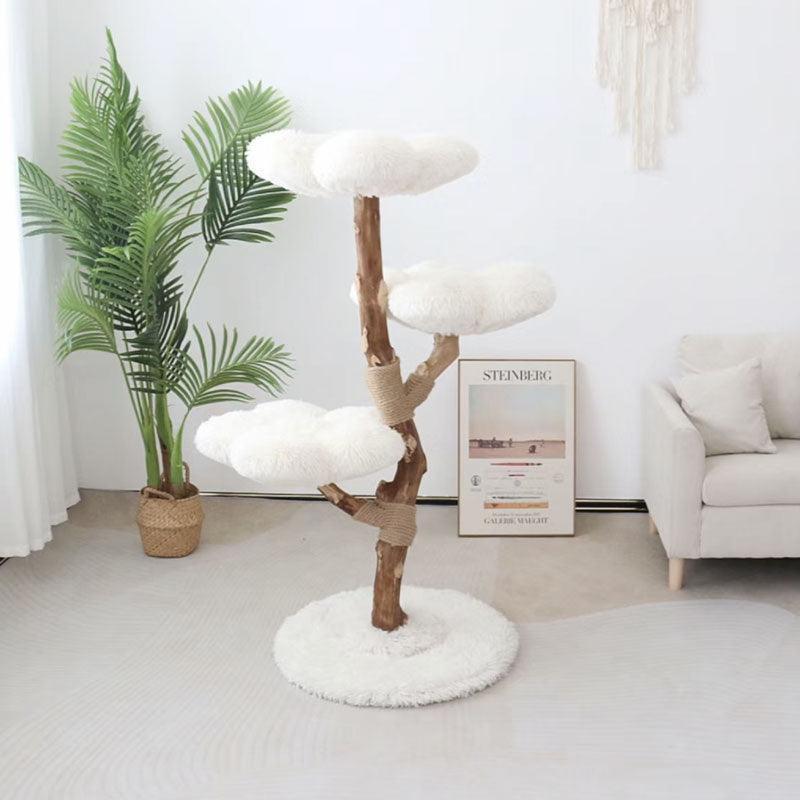 Arbre à chat en bois massif Nuages Deluxe, cadre d'escalade – vue 4