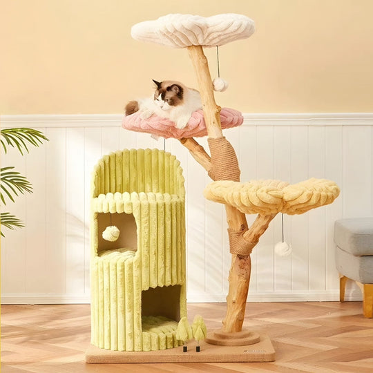 Grand cadre d'escalade pour chat Fleur, arbre à chat de luxe – vue 1
