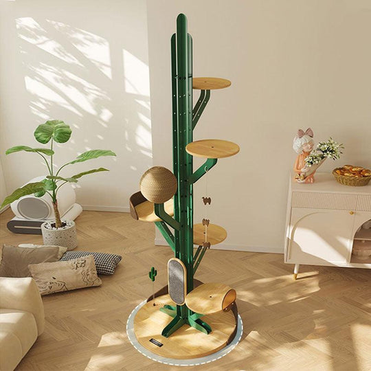 Grand arbre à chat d'escalade cactus moderne à faire soi-même, photo 2